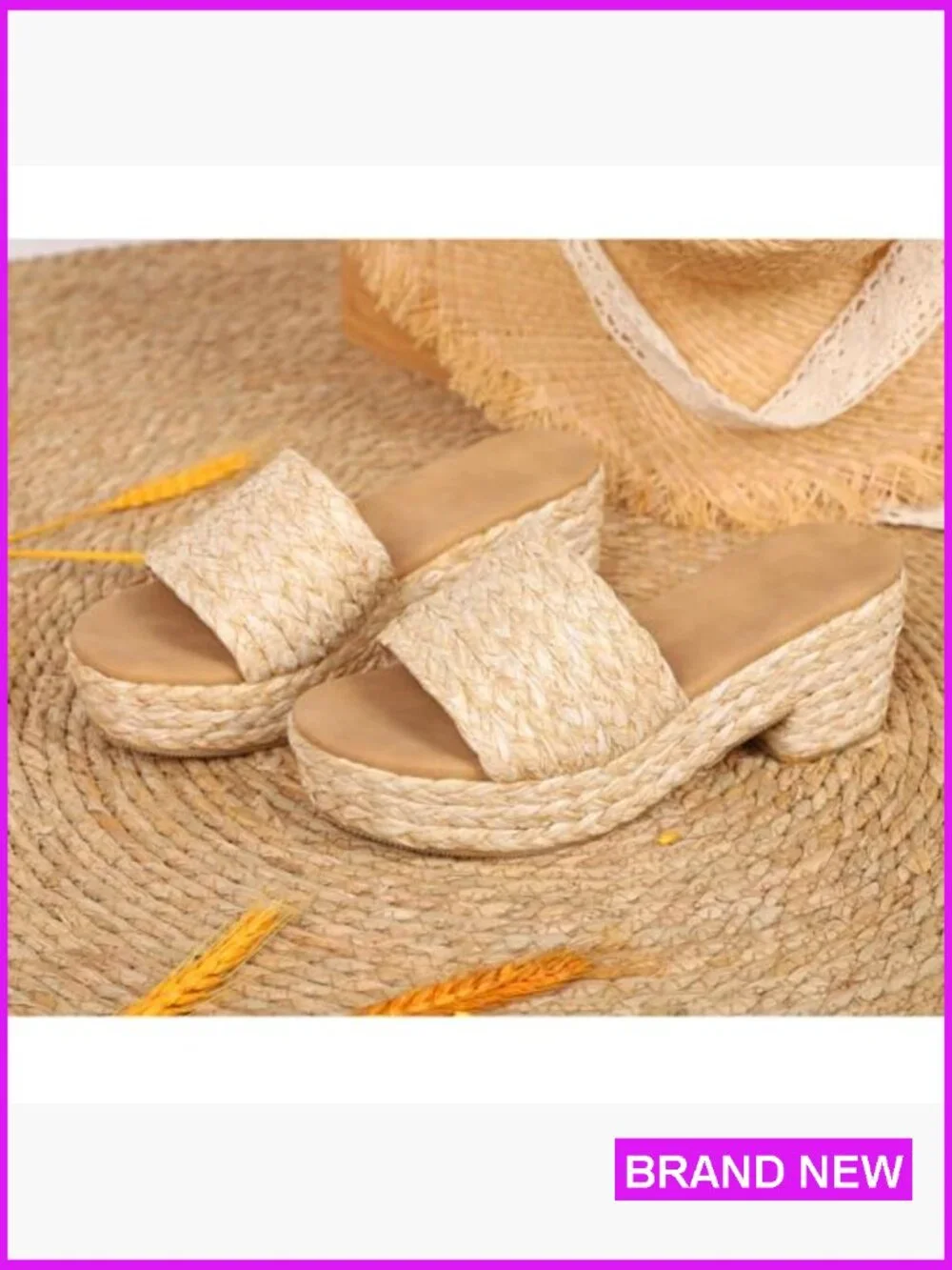 Wedge Espadrilles Platform Sandals Non-Slip Comfortable Summer Beach Vacation